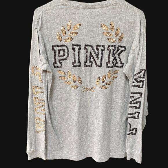 PINK Victoria's Secret Tops - Pink Victoria’s Secret Long Sleeve Bling S Small